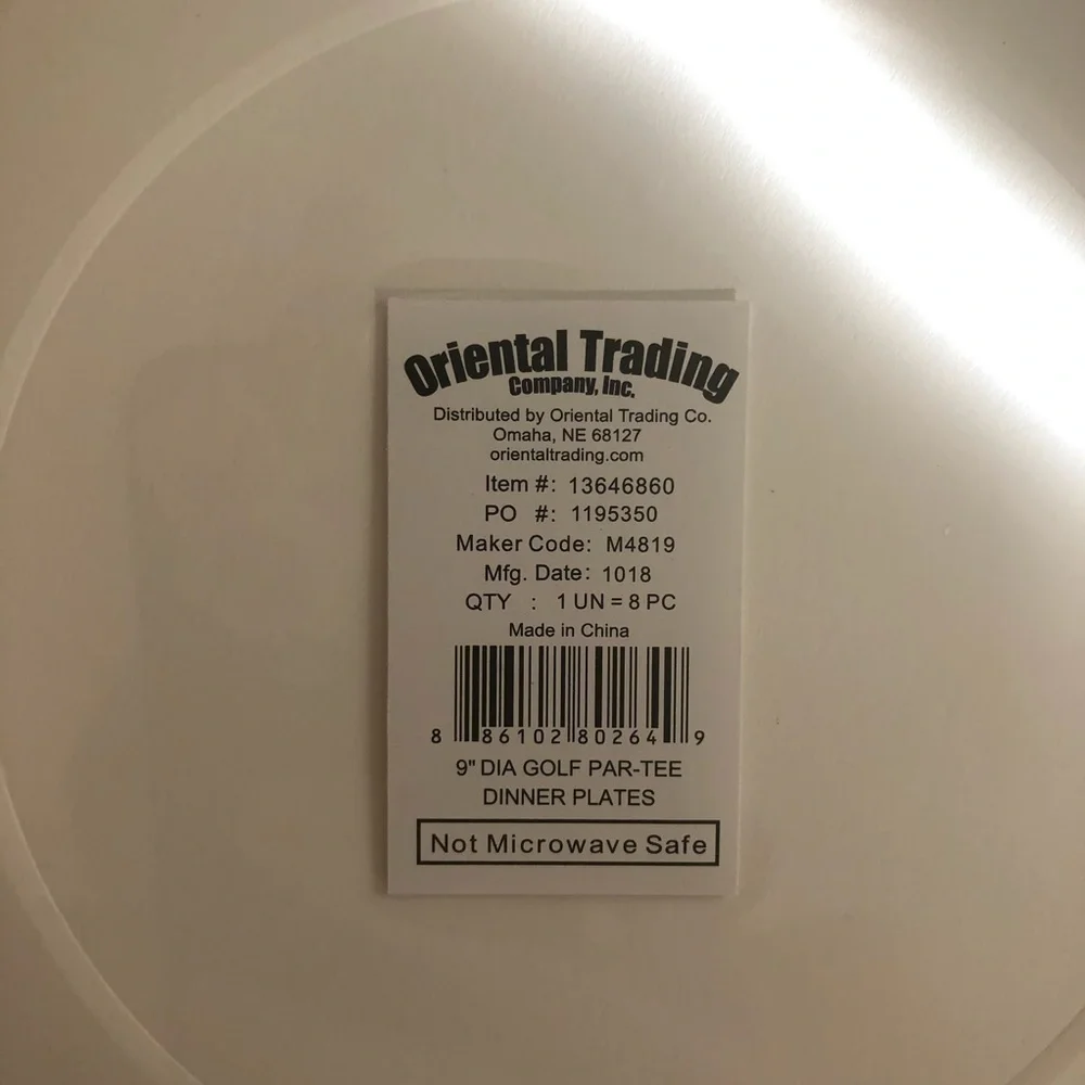𝅺ORIENTAL Trading Golf Plates